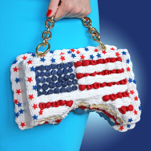 EATEN 4TH OF JULY CAKE PURSE