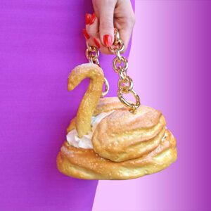 SWAN CREAM PUFF HANDBAG